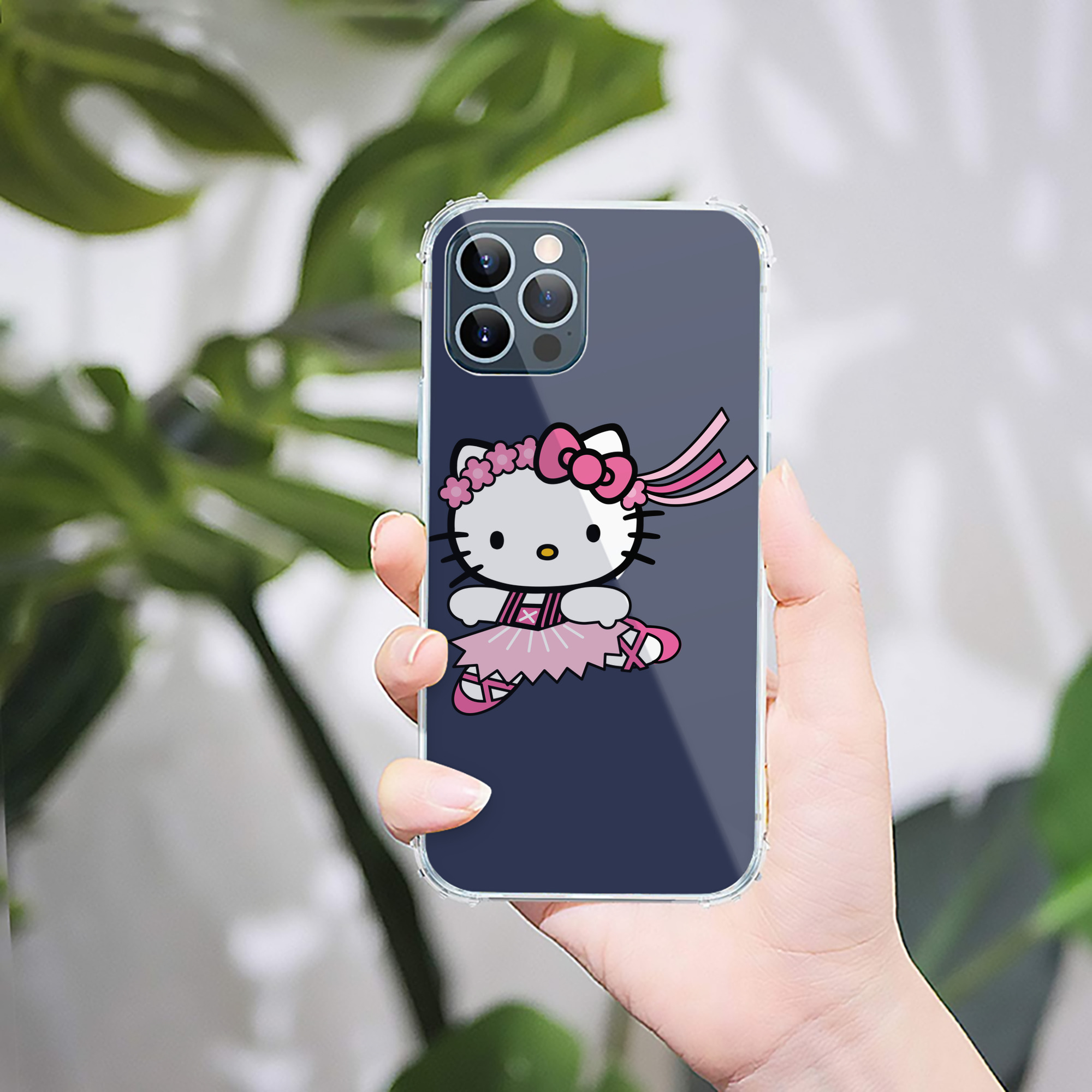 （画像用） Hello Kitty ハローキティ 【iPhone 12シリーズ対応】透明スマホケース（クリアソフトケース）